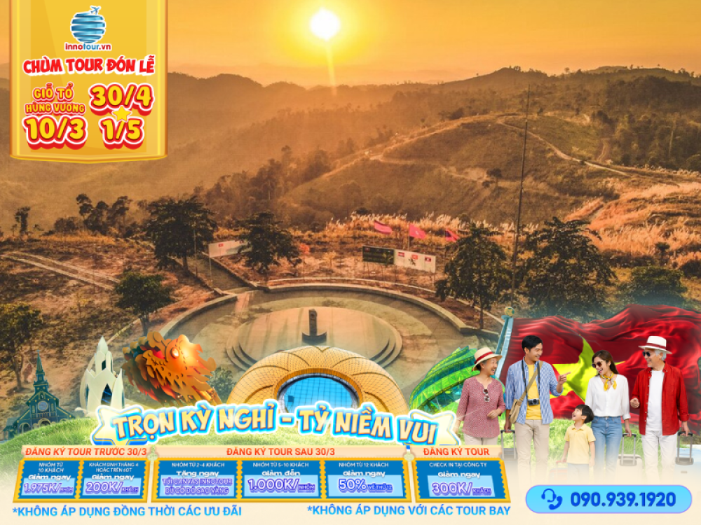 Tour Lễ 30/4 & Giỗ tổ Hùng Vương: Tour Măng Đen - Gia Lai - Buôn Ma Thuột 4N4Đ - Cửa Khẩu Bờ Y - Ngã ba Đông Dương