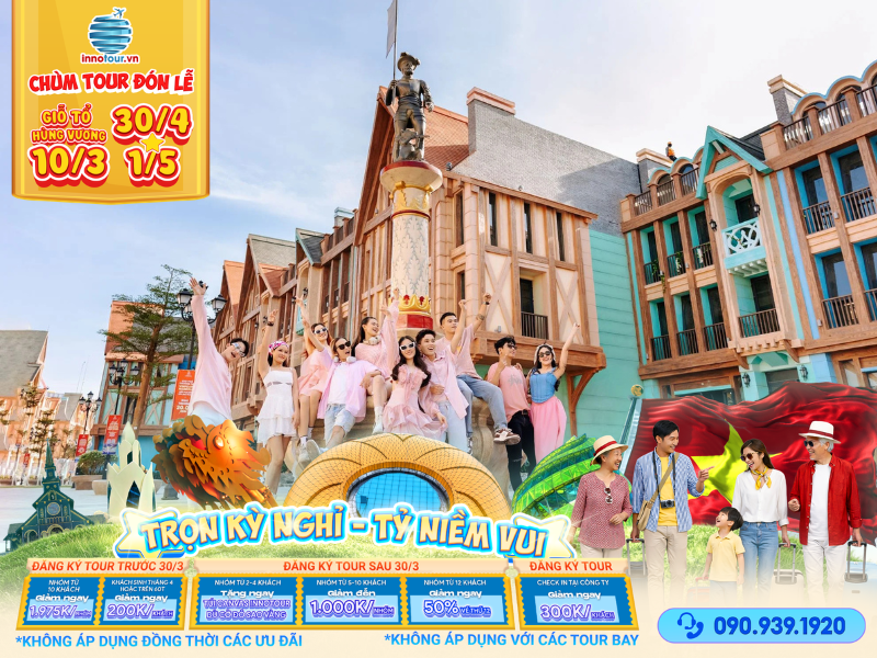 Tour Lễ 30/4 & Giỗ tổ Hùng Vương: Tour Nha Trang - Khám phá 3 Đảo - Tắm bùn Hòn Tằm - Vinpearl Harbour 3 ngày 3 đêm 