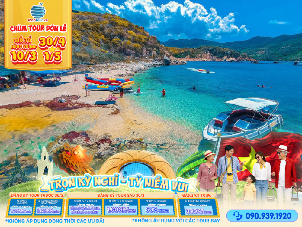 Tour Lễ 30/4 & Giỗ tổ Hùng Vương: Tour Ninh Chữ 3N2Đ - Nova World - Vịnh Vĩnh Hy - Trùng Sơn Cổ Tự - KDL Tanyoli - Bảo tàng Ninh Thuận