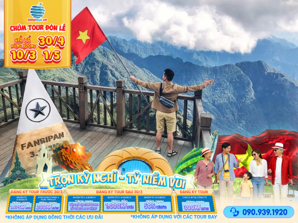 Tour Lễ 30/4: Tour Hà Nội - Hạ Long - Ninh Bình - Tràng An - Tam Chúc - SaPa 5N4Đ
