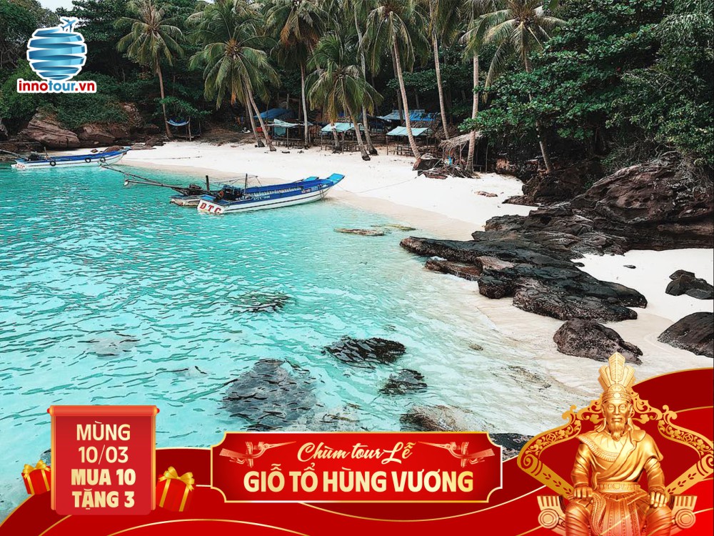 Tour Giỗ tổ Hùng Vương: Tour Phú Quốc 3N3Đ - Cầu Hôn - VinWonder - Grandworld - Flycam - Buffet Hải sản - Check in Du thuyền Nautilus