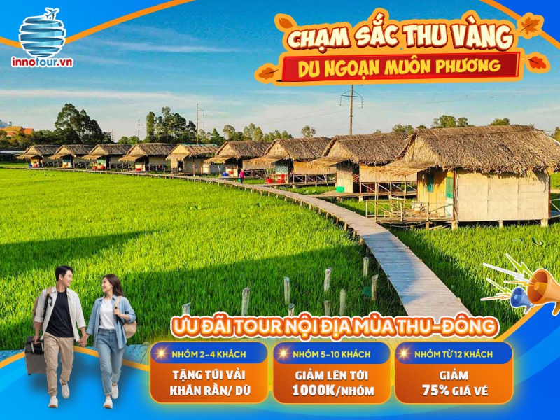 Tour Đồng Tháp 2N1Đ - KDL Gáo Giồng - Vườn Quốc Gia Tràm Chim Tam Nông