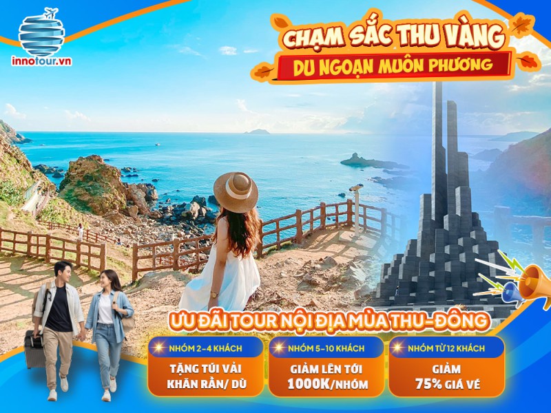 Tour Quy Nhơn - Phú Yên 3N3Đ - Kỳ Co - Eo Gió - Gành Đá Đĩa - Buffet Hải Sản - Đặc Sản Phú Yên