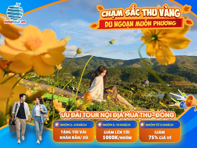 Tour Đà Lạt 4N3Đ - Thung lũng Đèn - Hoàng Long Ohayo - Thung lũng các vị thần God Valley - Hoa Trong Rừng - Thác Bobla - Buffet Rau