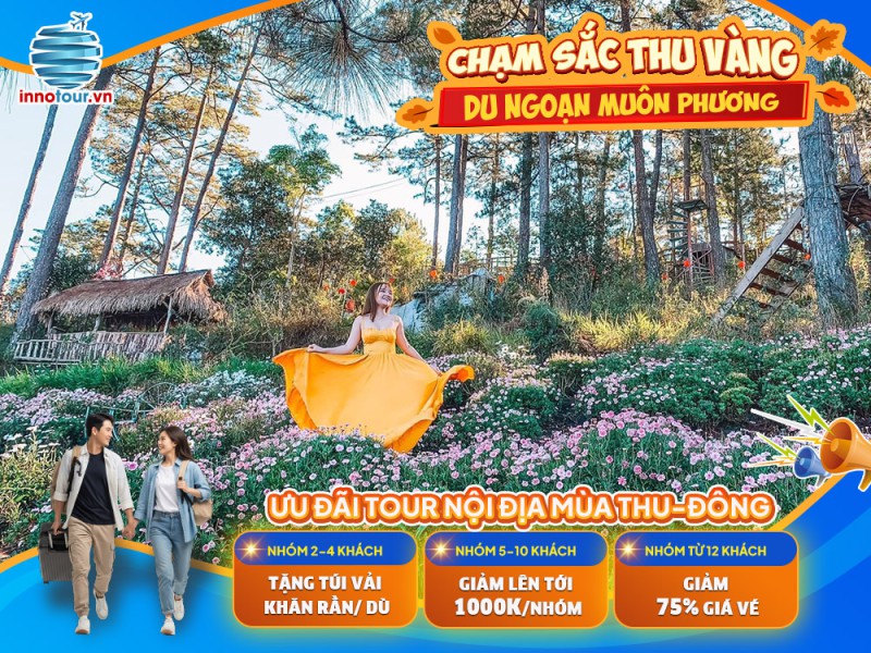 Tour Đà Lạt 3N3Đ - Happy Hill - Langbiang Land - Săn Mây Cầu Đất - Buffet Đặc Sản