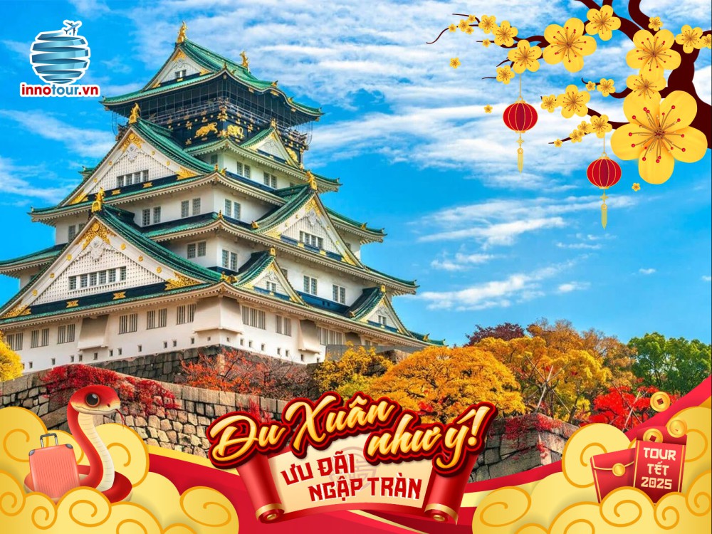 Tour Tết 2025 - Tour Nhật Bản 5 ngày 5 đêm - Osaka - Nara - Kyoto - Yamanashi - Tokyo - Narita 