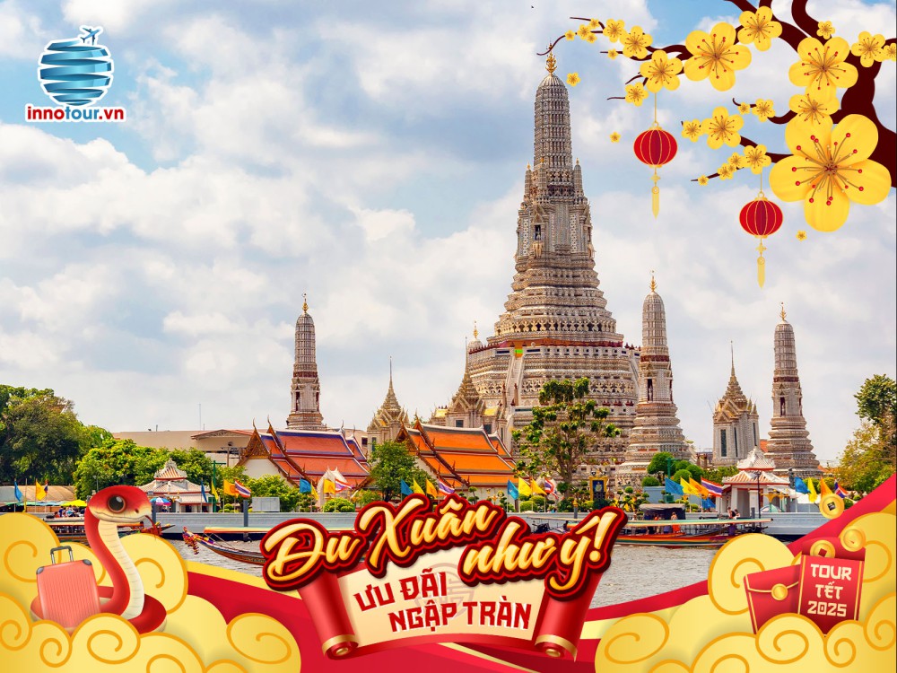 Tour Tết 2025 - Tour Thái Lan 5 ngày 4 đêm - Bangkok - Pattaya - Safari World - Lighting Art - Mùa Chim Hải Âu