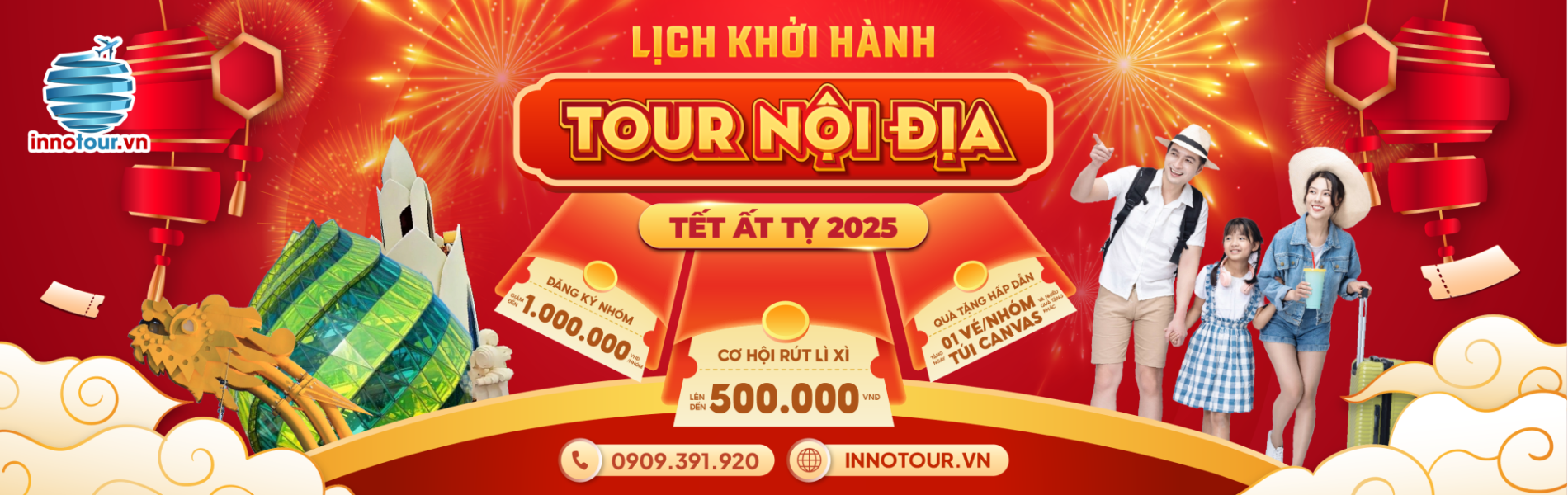 Lịch khởi hành tour Tết trong nước 