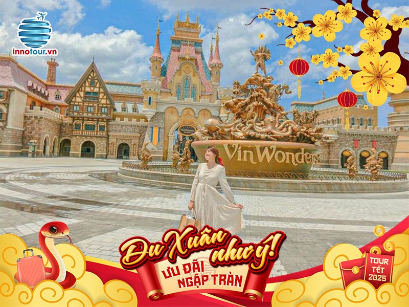 Tour Tết 2025 - Tour Phú Quốc 3 ngày 3 đêm - Cầu Hôn - VinWonder - Grandworld - Hòn Móng Tay - Flycam - Buffet Hải sản - Check in Du thuyền Nautilus