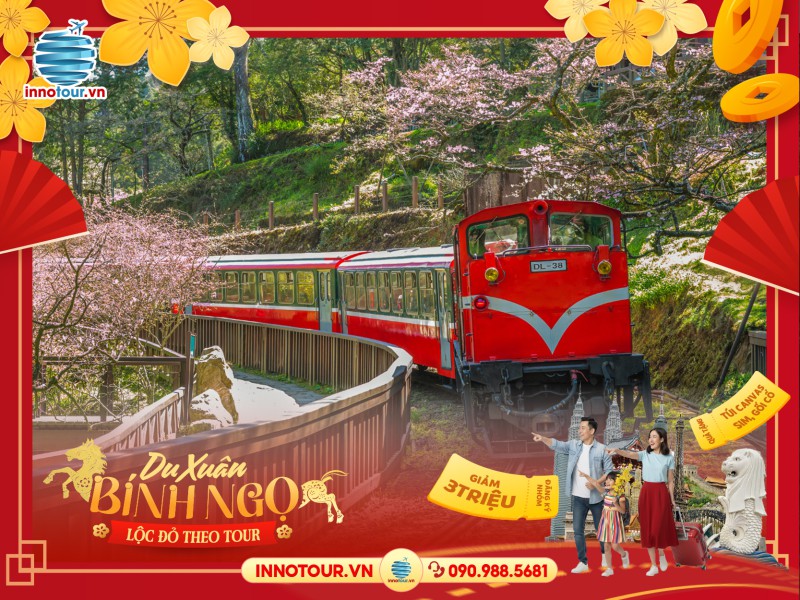 Tour Tết Nước Ngoài 2026: Tour Đài Loan 5N4Đ - Đài Bắc - Đài Trung - Cao Hùng - Toà Tháp Taipei 101