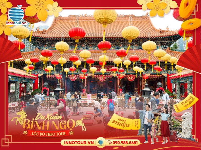 Tour Tết Nước Ngoài 2026: Tour Hong Kong FreeDay 4N3Đ - Miếu Thần Tài - Đại Lộ Ngôi Sao - Tặng vé ăn tối buffet trên thuyền