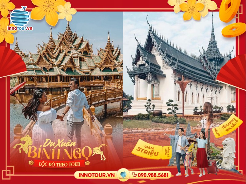 Tour Tết Nước Ngoài 2026: Tour Thái Lan - Bangkok - Pattaya 5N4Đ - Suan Thai - Muang Boran - Wat Arun