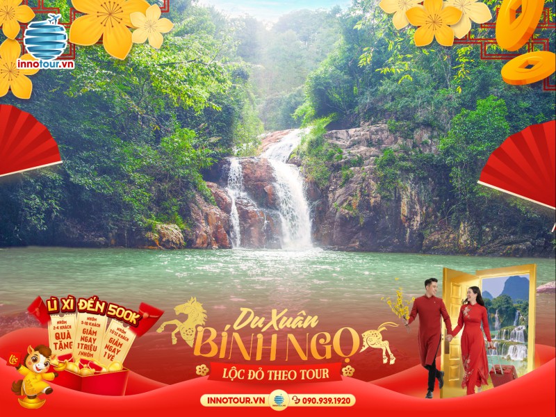 Tour Tết 2026 - Tour Đà Lạt 3N2Đ - Langbiand Land - Suối Mơ - Thác Datanla - Công viên khủng long - Thiền viện Trúc Lâm