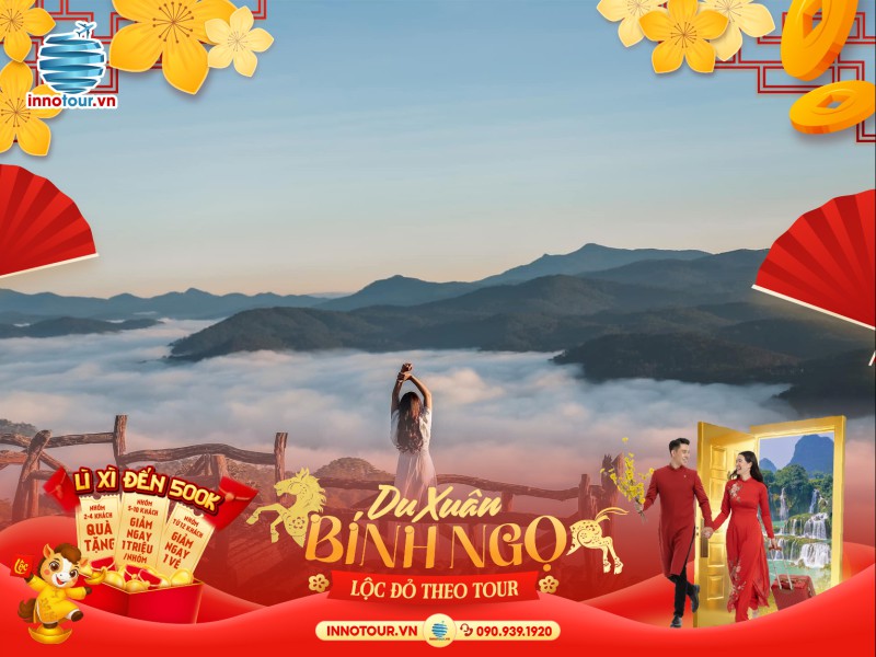 Tour Tết 2026 - Tour Đà Lạt 3N3Đ - Happy Hill - Langbiang Land - Săn Mây Cầu Đất - Buffet Đặc Sản