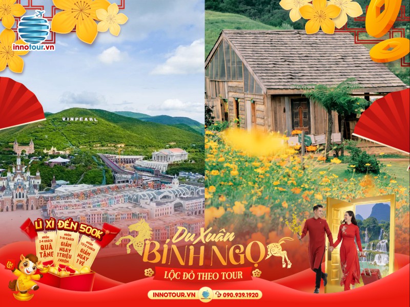 Tour Tết 2026 - Tour Liên Tuyến Nha Trang - Đà Lạt 4 ngày 4 đêm - Biển Nhũ Tiên - Vinpearl Harbour - The Florest - Thung Lũng Đèn