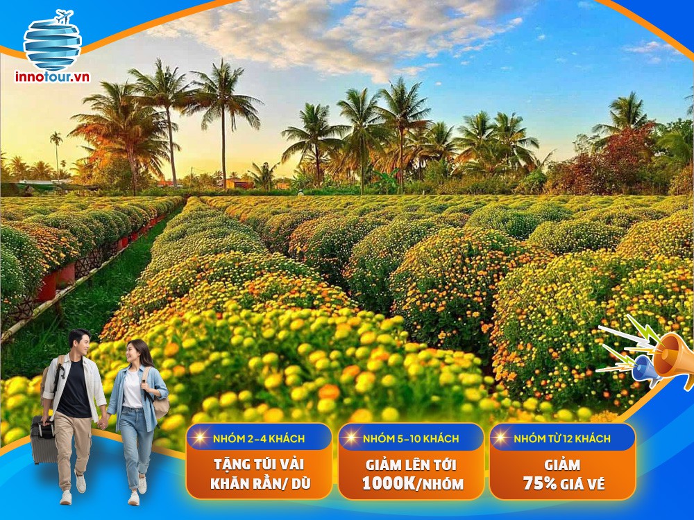 Tour Miền Tây 1 ngày - Tour Đồng Tháp - Làng Hoa Sa Đéc - Quýt Hồng Lai Vung 1 Ngày